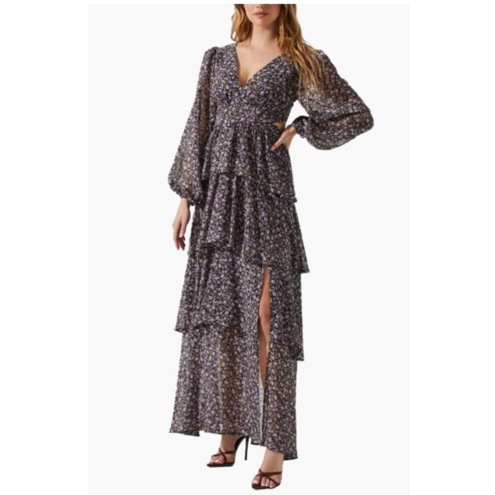 ASTR the Label Anora Floral Long Sleeve Dress Size: S NWT